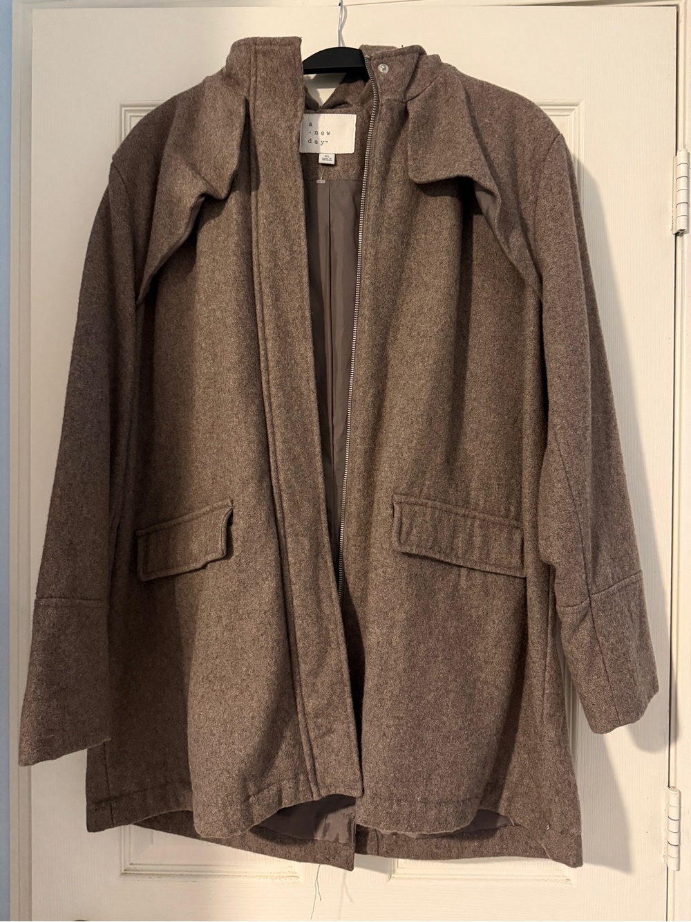 a new day Taupe Trench Coat with Plush Hood - Women's